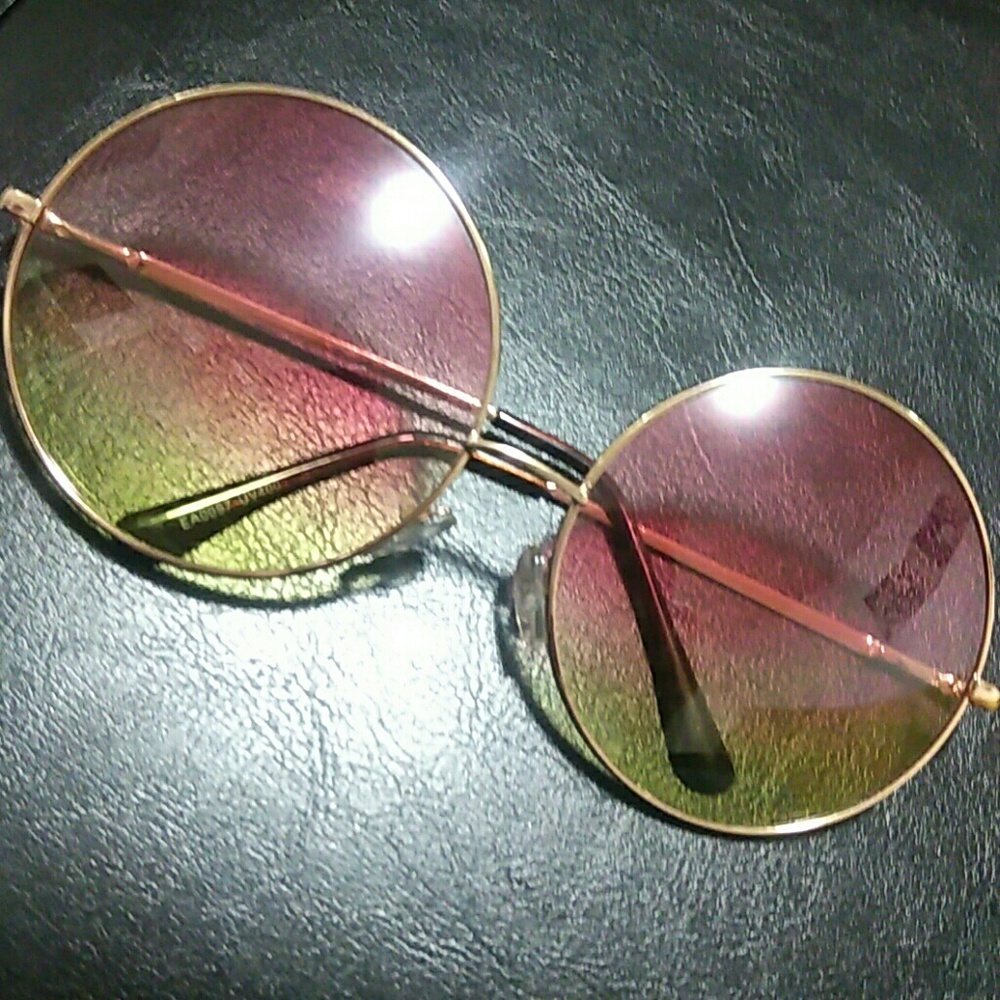 Ombre Round Framed Sunglasses